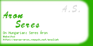 aron seres business card